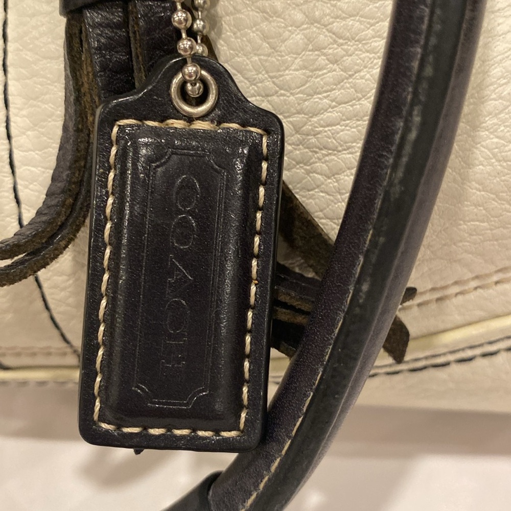 Coach Hampton Ivory Leather Satchel Shoulder Bag - Excellent Condition - Picture 11 of 11